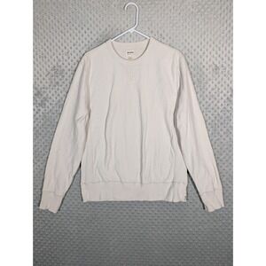 Todd Snyder Crewneck Sweatshirt Mens Large 100% Cotton White Canada Garment Dyed